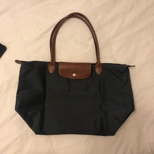 Grey/blue Longchamp bag
